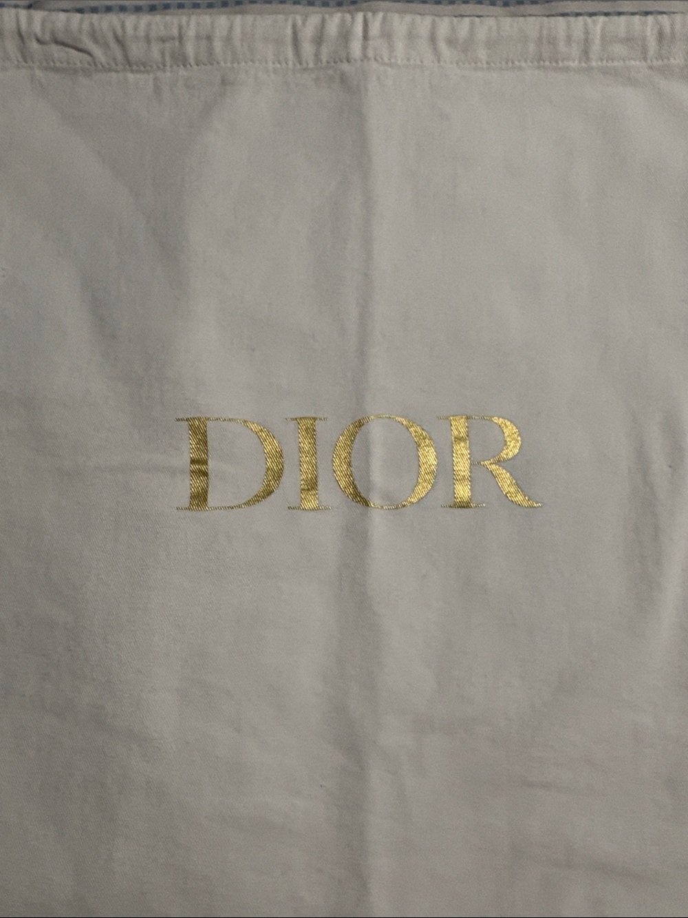 Dior Metallic Gold Logo Dust Bag - Picture 2 of 4